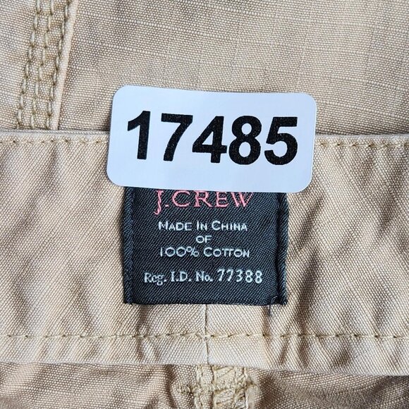 J Crew Pants Womens 8 Khaki Beige City Fit 100% Cotton Straight Leg Utility - Picture 10 of 12